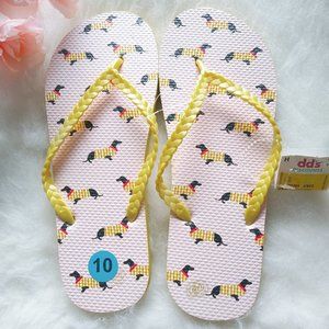 Dachshund Hot Dog Flip Flop Sandal 10 womens Unisex 8 mens